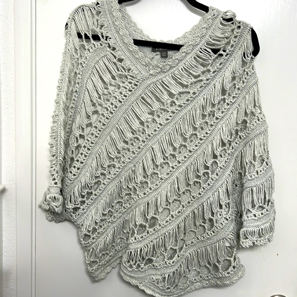 Crochet silver with sparkle top